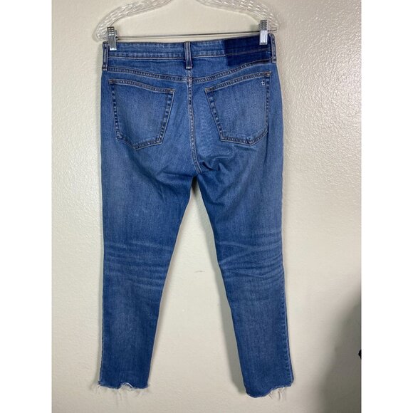 Rag & Bone Dre Low Rise Slim Boyfriend Blue Jeans Size 26 Preppy Casual Classic - Picture 1 of 16